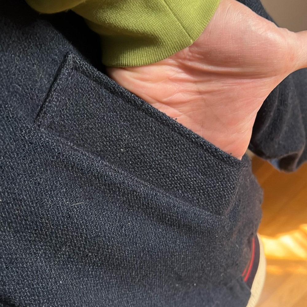 Gant Navy Bomber Jacket with Brown Leather Collar. - Picture 9 of 15